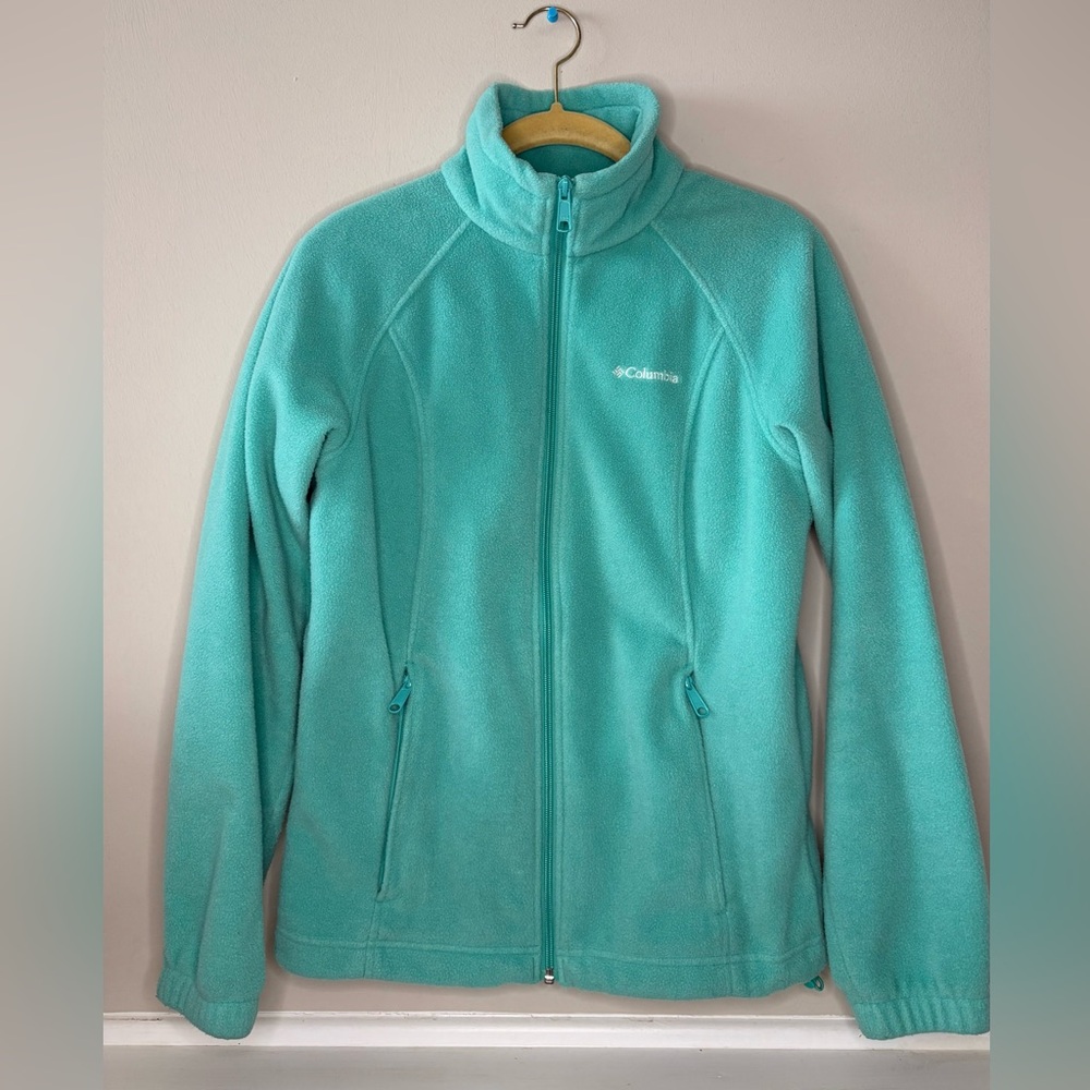 Columbia Women's Teal Full-Zip Teddy Fleece Jacket
